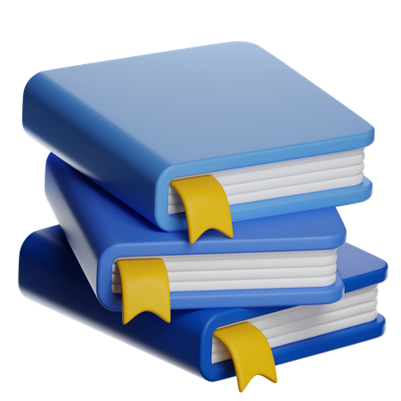Books Stack  3D Icon