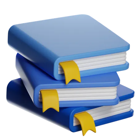 Books Stack  3D Icon
