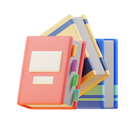 Books Stack  3D Icon