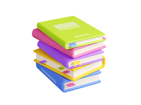 Books Stack  3D Icon