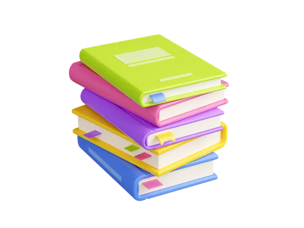 Books Stack  3D Icon