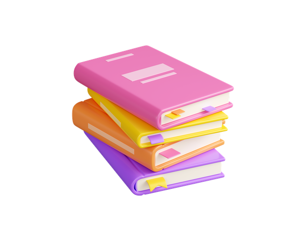 Books Stack  3D Icon