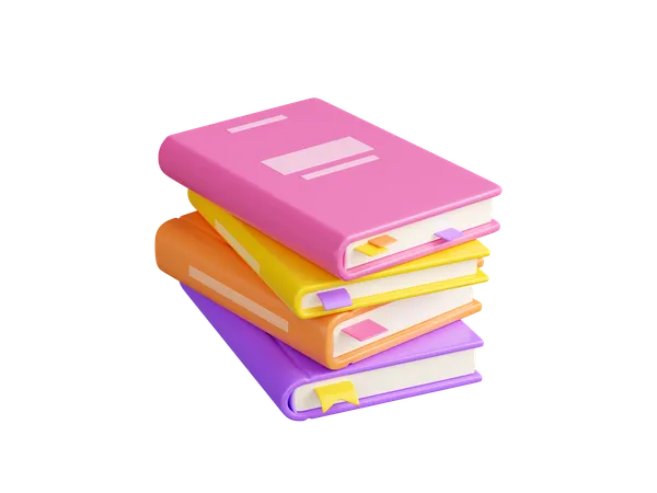 Books Stack  3D Icon