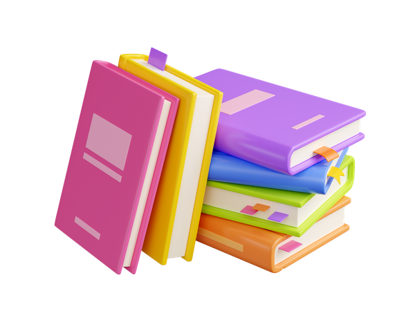 Books Stack  3D Icon
