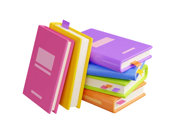 Books Stack  3D Icon