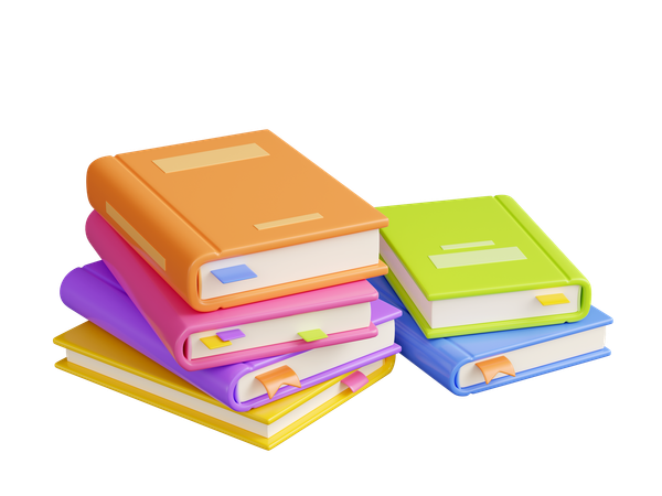 Books Stack  3D Icon