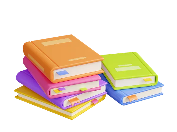 Books Stack  3D Icon