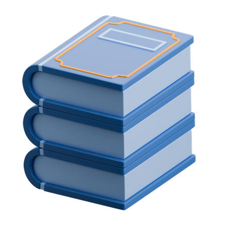 Books Stack  3D Icon