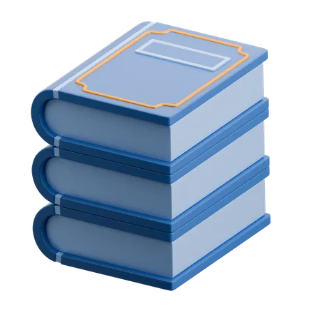 Books Stack  3D Icon