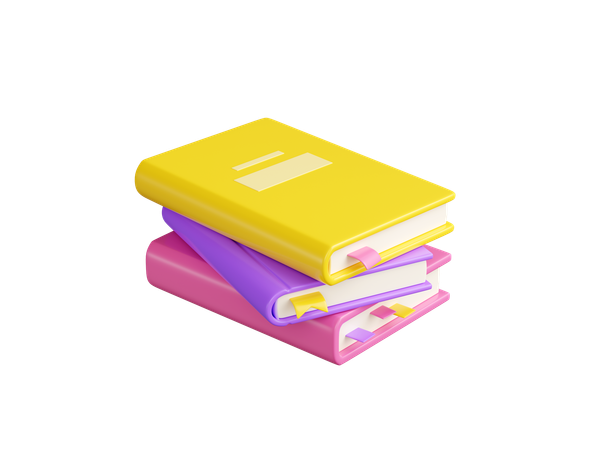 Books Stack  3D Icon