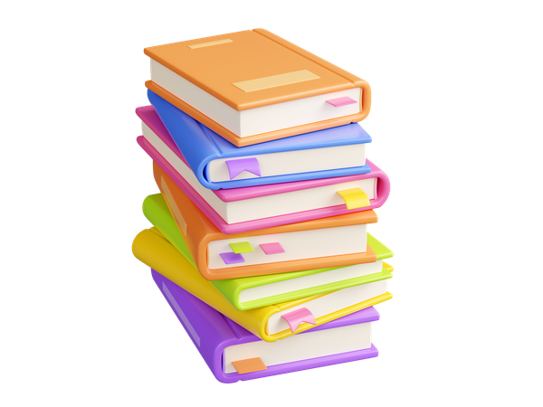 Books Stack  3D Icon