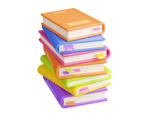 Books Stack  3D Icon