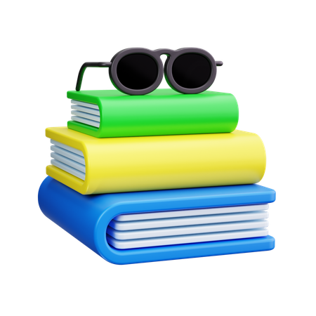 Books Stack  3D Icon