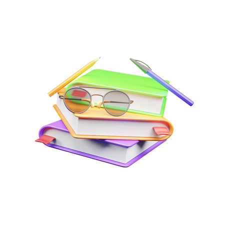 Books Stack  3D Icon