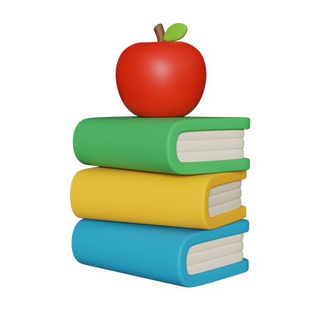 Books Stack  3D Icon