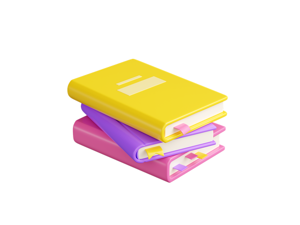 Books Stack  3D Icon