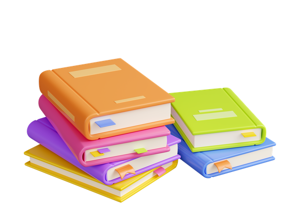 Books Stack  3D Icon