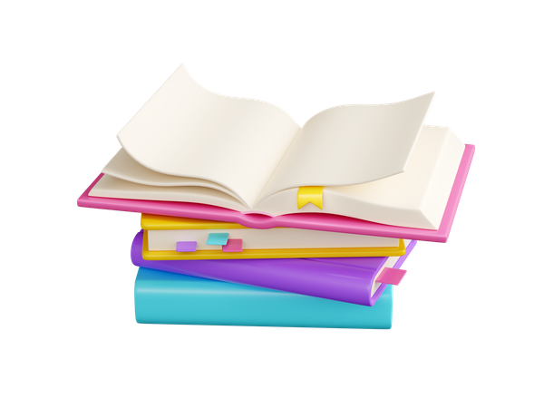 Books Stack  3D Icon