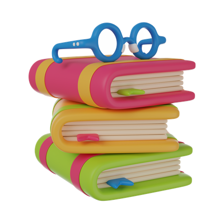 Books Stack  3D Icon