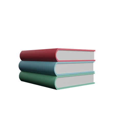 Books stack  3D Illustration