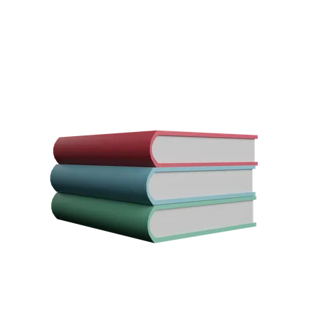 Books stack  3D Illustration