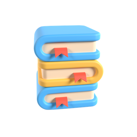 Books Stack  3D Icon