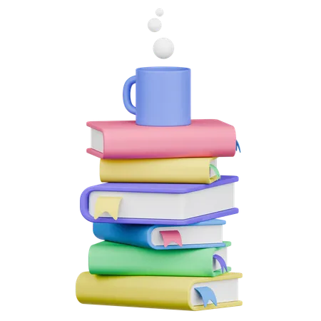 Books Stacks  3D Icon