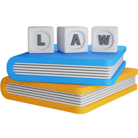Books With Law Dice  3D Icon