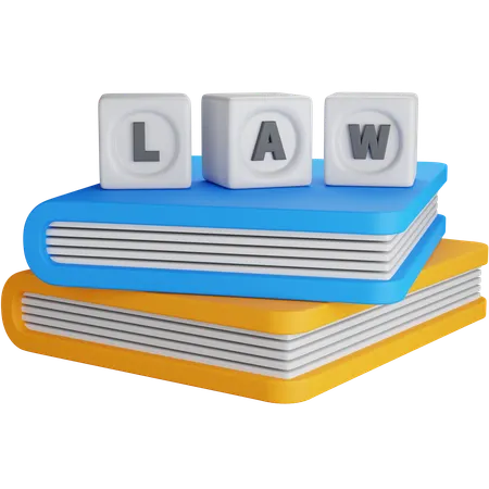Books With Law Dice  3D Icon