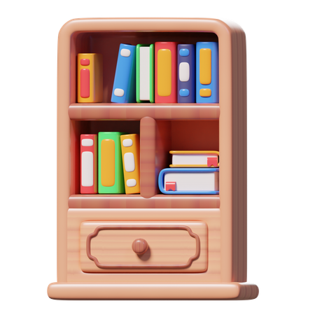 책장  3D Icon