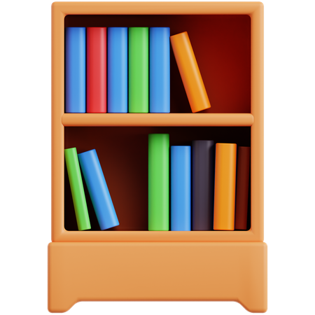 책장  3D Icon