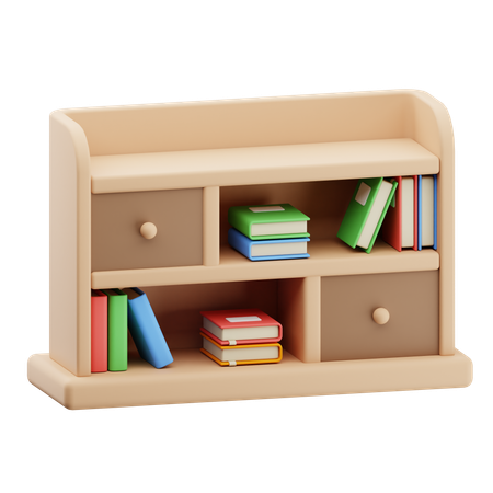 Bookshelf  3D Icon