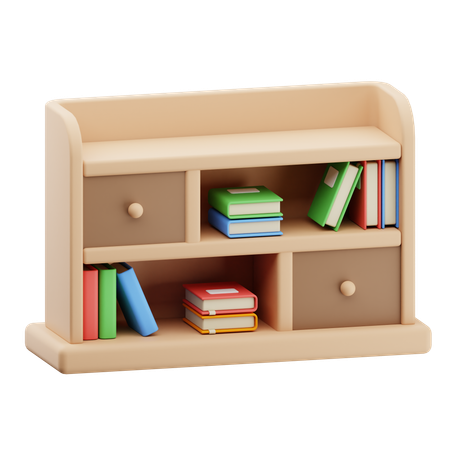 Bookshelf  3D Icon