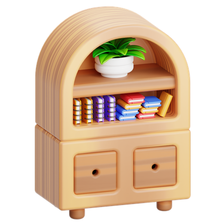 Bookshelf  3D Icon