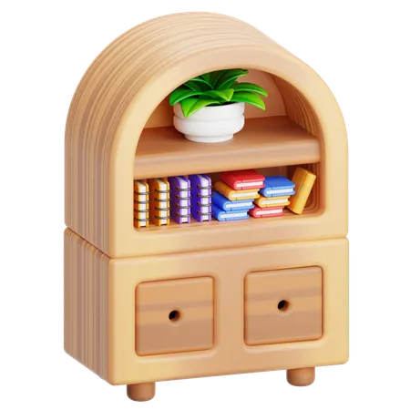 Bookshelf  3D Icon