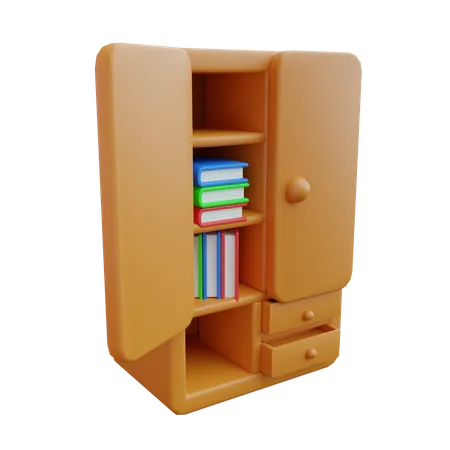 Bookshelf  3D Icon