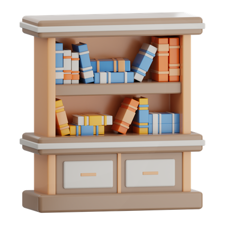 Bookshelf  3D Icon