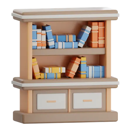 Bookshelf  3D Icon