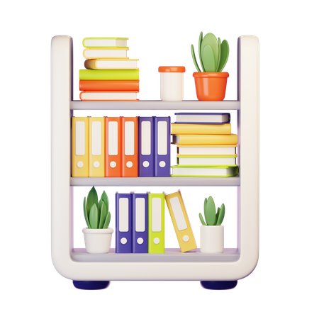 Bookshelf  3D Icon