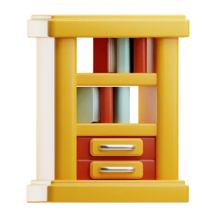 Bookshelf  3D Icon