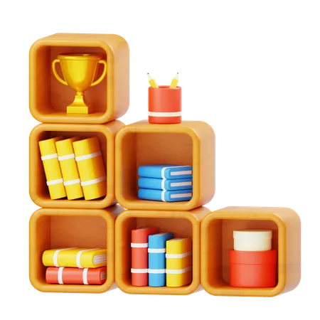 Bookshelf  3D Icon