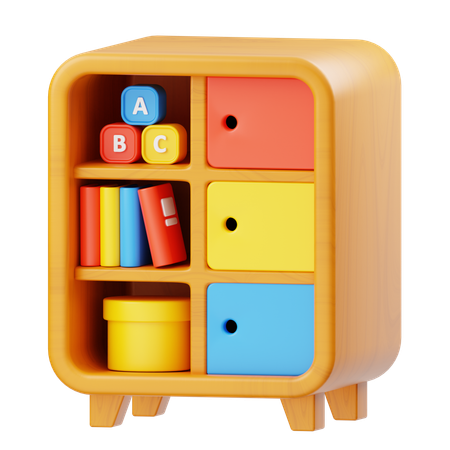 Bookshelf  3D Icon