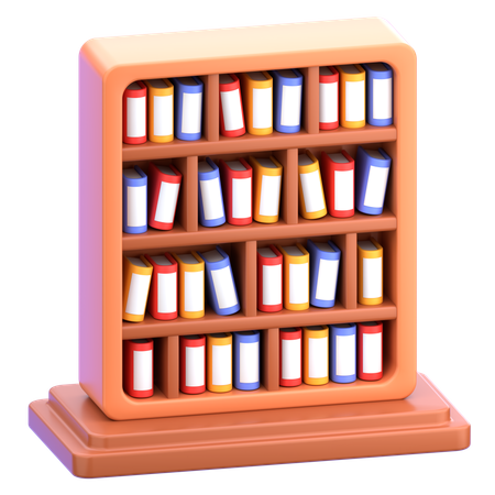 Bookshelf  3D Icon