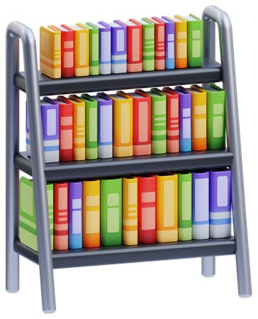 Bookshelf  3D Icon