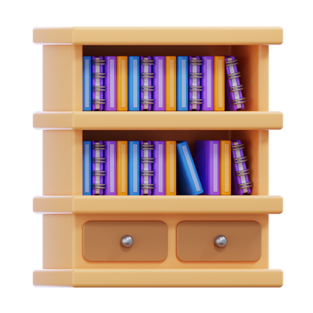 Bookshelf  3D Icon