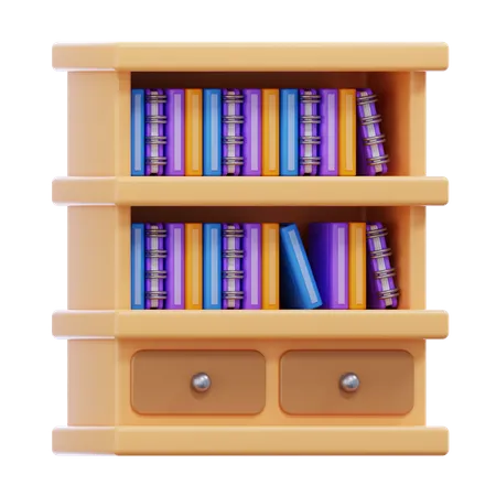 Bookshelf  3D Icon