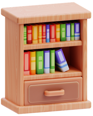 Bookshelf  3D Icon