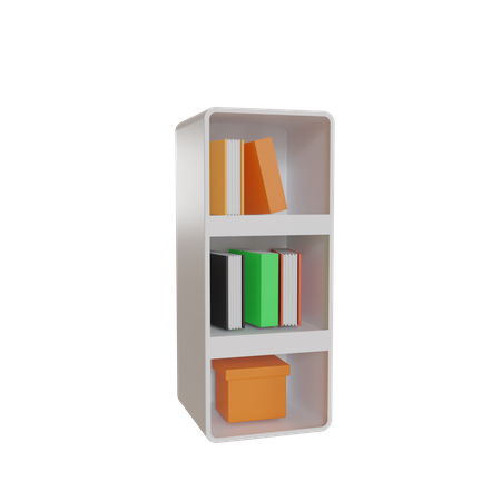 Bookshelf  3D Illustration