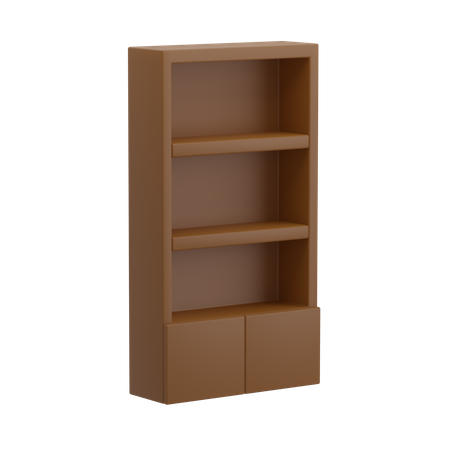 Bookshelf  3D Illustration