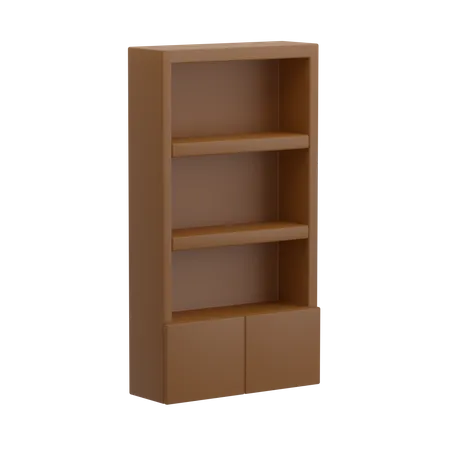 Bookshelf  3D Illustration